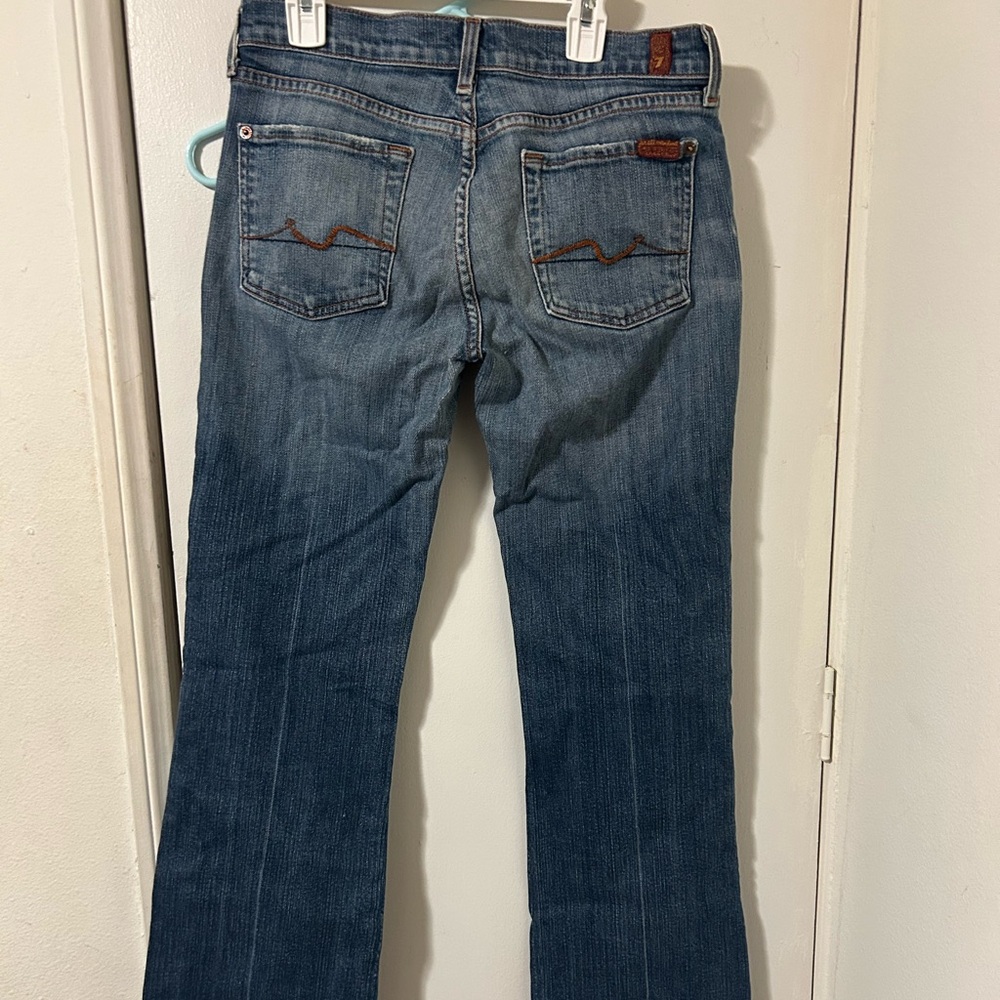 7 For All Mankind Blue Boot Cut Jeans